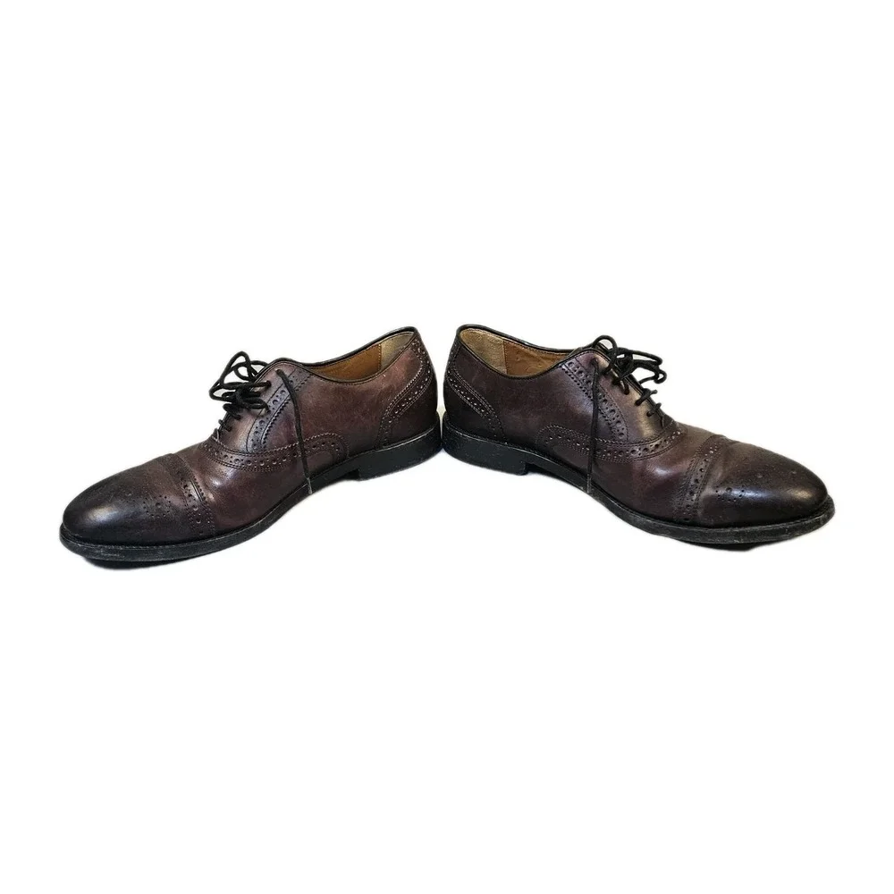 Cole Haan‎ American Classics Brown Leather Cap Toe Oxford Shoes Mens 9.5 E Wide
